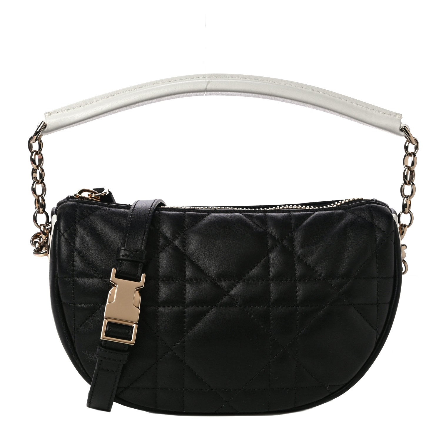 Christian Dior Lambskin Cannage Small Dior Vibe Hobo Bag Black 1 of 9