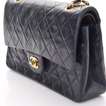 Chanel Lambskin Quilted Medium Double Flap Navy 12 of 12