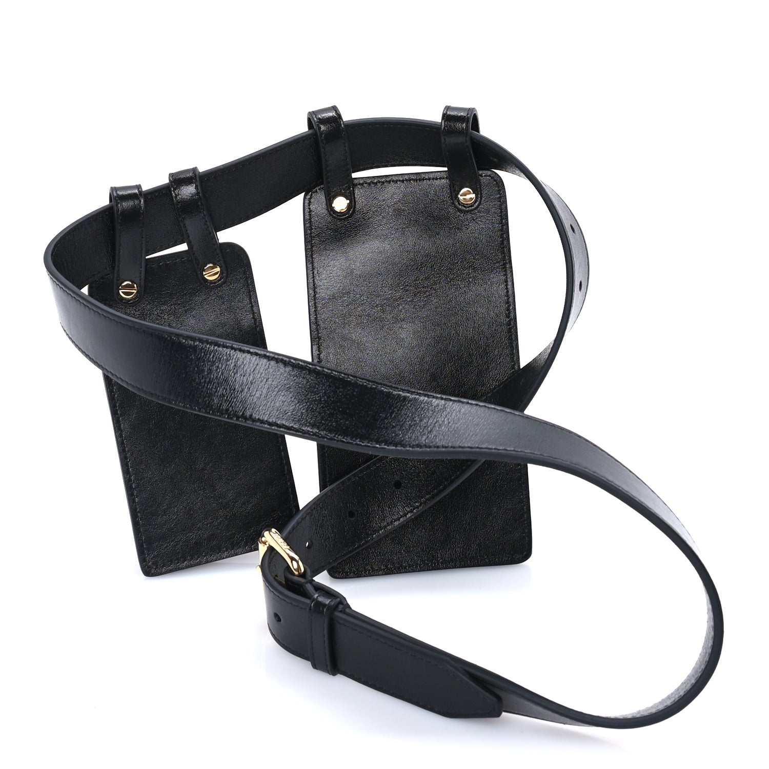 Fendi Vitello Glacier Utility Belt Pouch  Mogano 2 of 7
