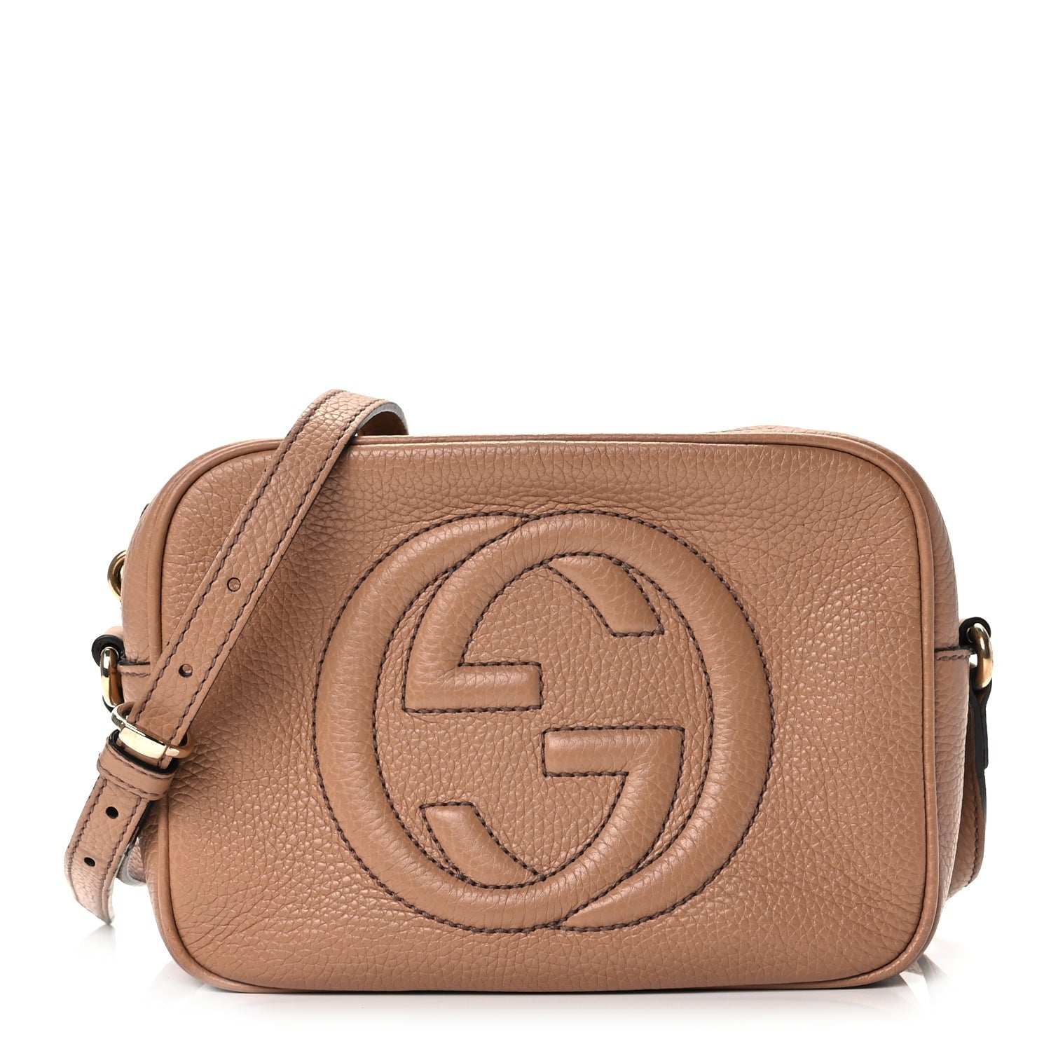 Gucci Pebbled Calfskin Small Soho Disco Bag Camelia 1 of 8