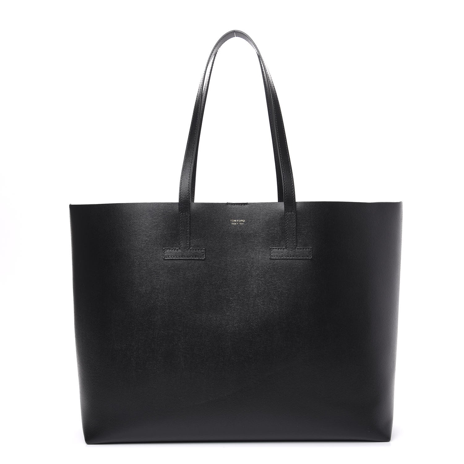 Tom Ford Grained Calfskin Large T Tote Black 1 of 8