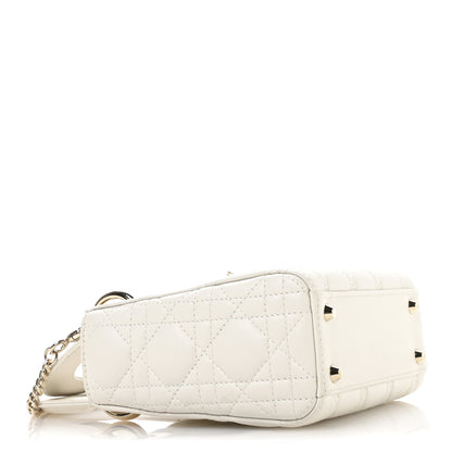 Christian Dior Lambskin Cannage Mini Lady Dior White 4 of 10