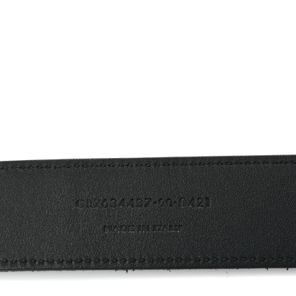 Saint Laurent Suede Calfskin Monogram Square Buckle Belt 90 36 Black 4 of 5