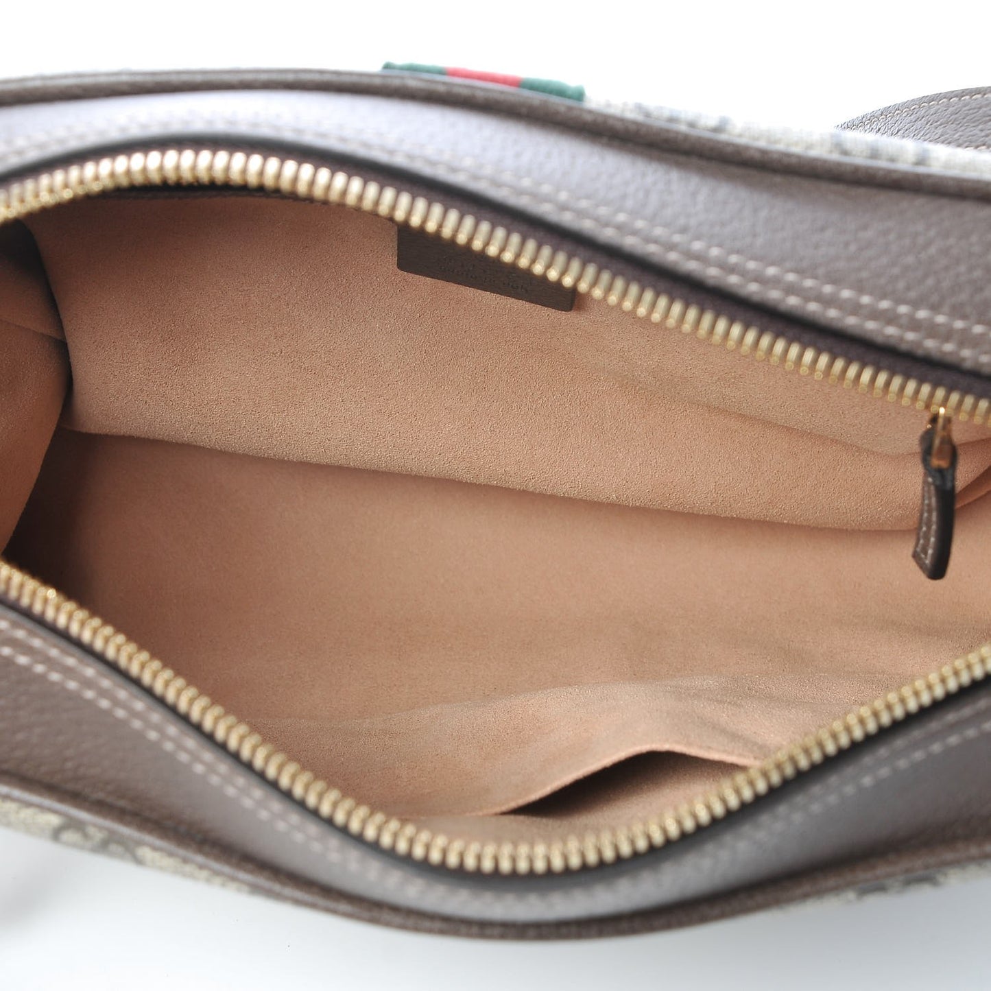GG Supreme Monogram Web Small Ophidia Shoulder Bag Brown
