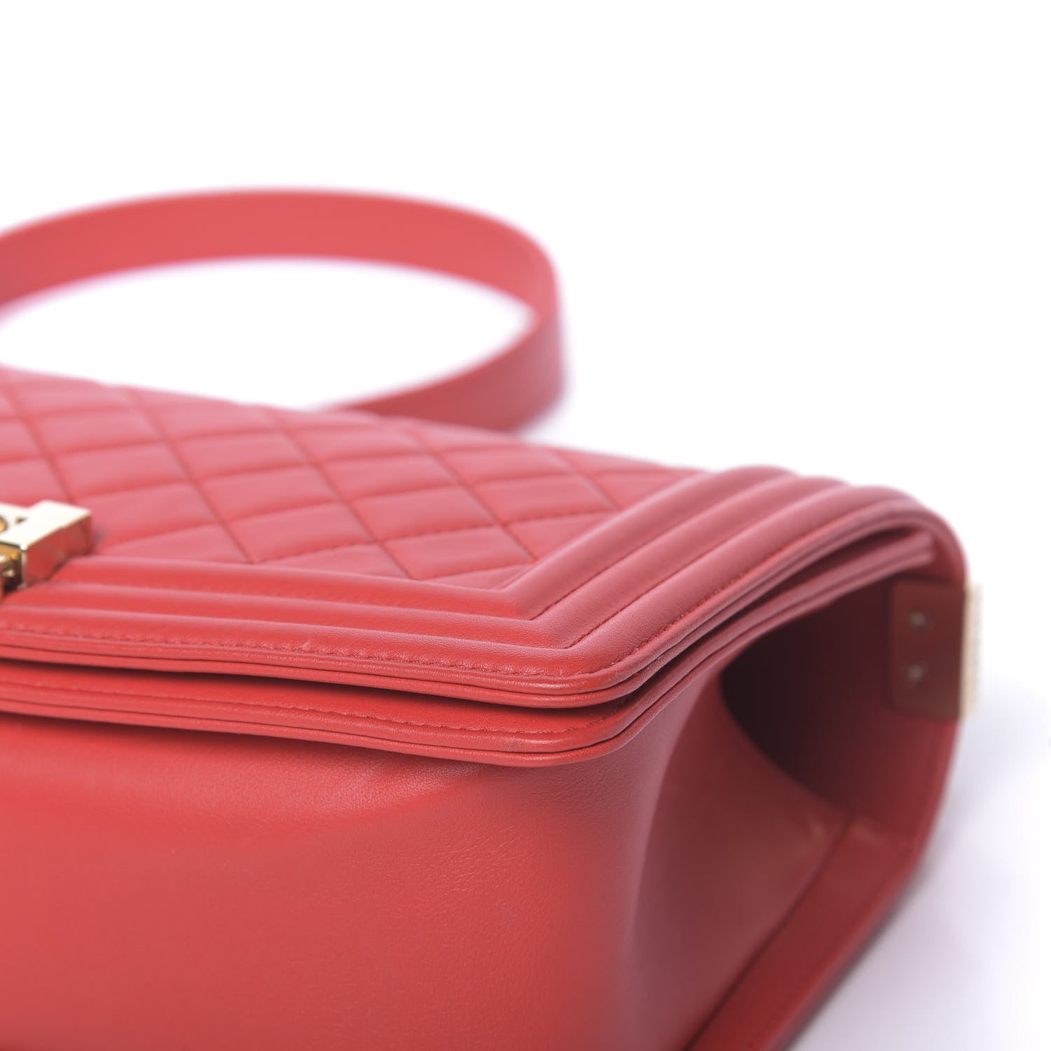 Chanel Lambskin Quilted Medium Boy Flap Red 11 of 13