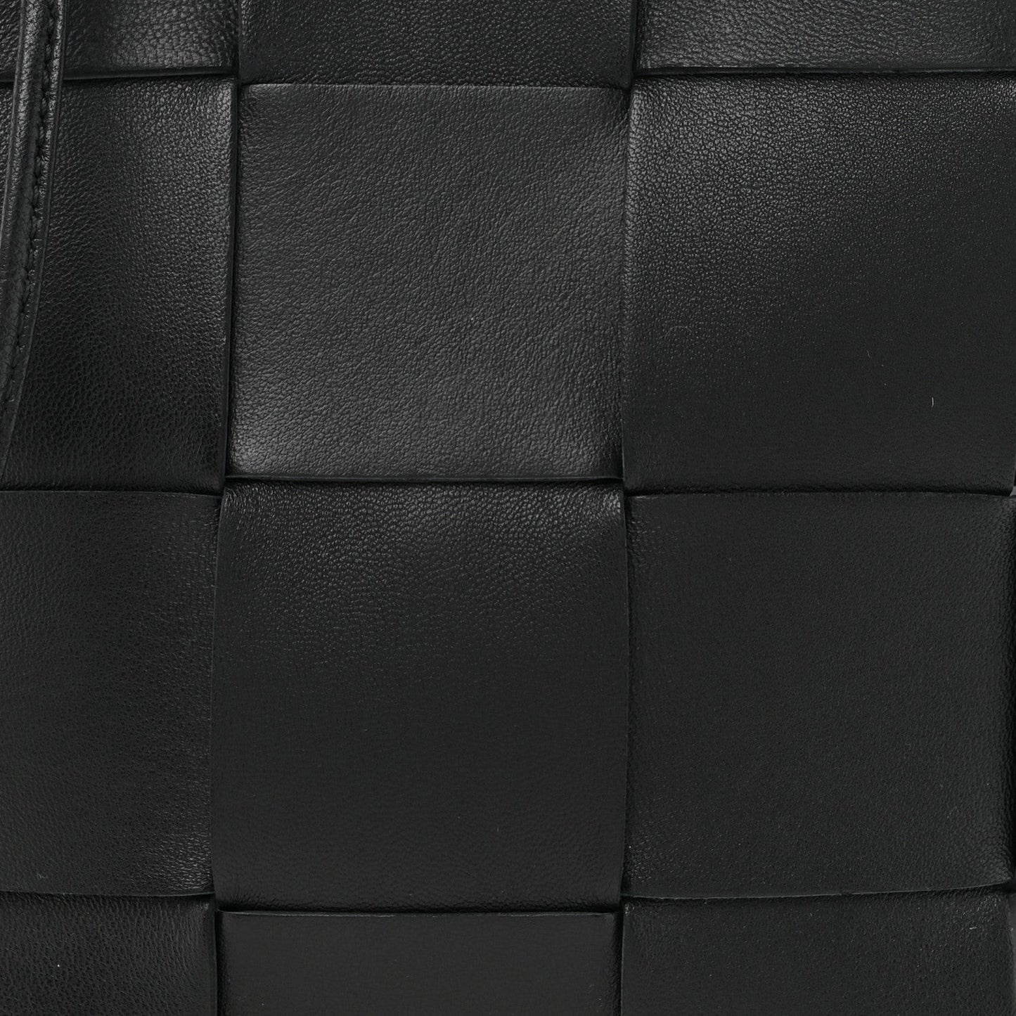 Nappa Maxi Intrecciato Cassette Bucket Bag Black