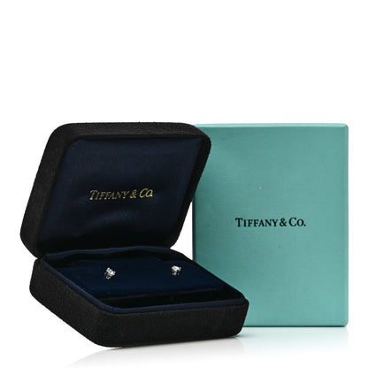 Tiffany Platinum Diamond .36ctw Solitaire Earrings 6 of 6
