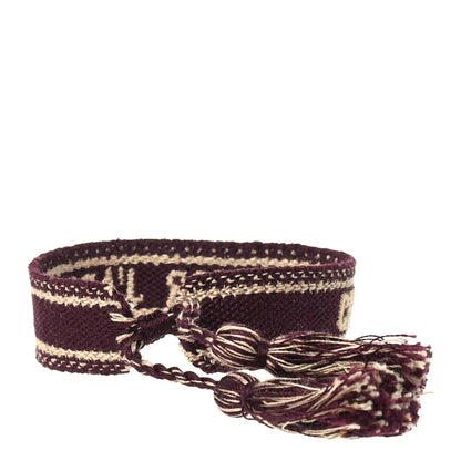 Christian Dior Woven Cotton J'Adior Friendship Bracelet Burgundy 3 of 3