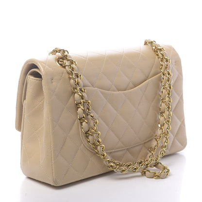 Chanel Lambskin Quilted Medium Double Flap Beige 3 of 13