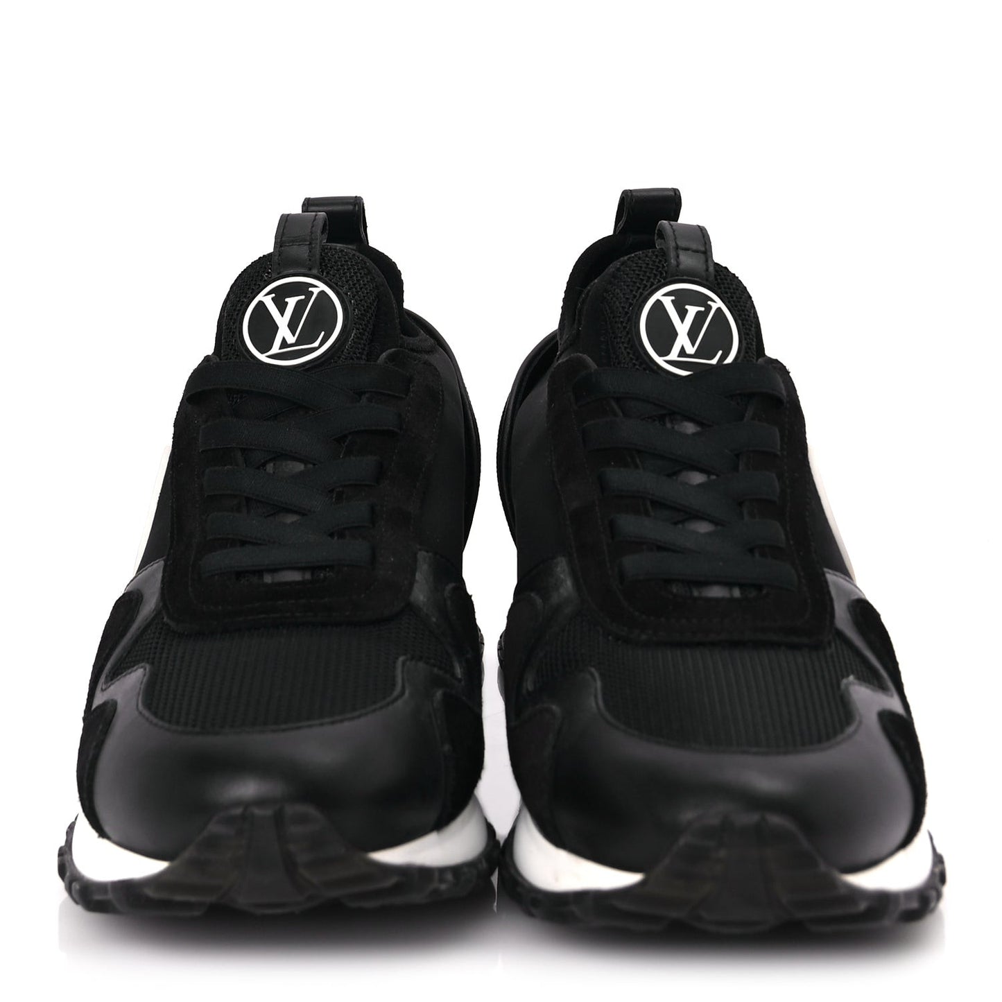 Calfskin Run Away Sneakers 38 Black