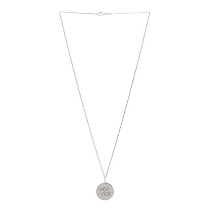 Tiffany Sterling Silver New York Round Tag Necklace 3 of 4