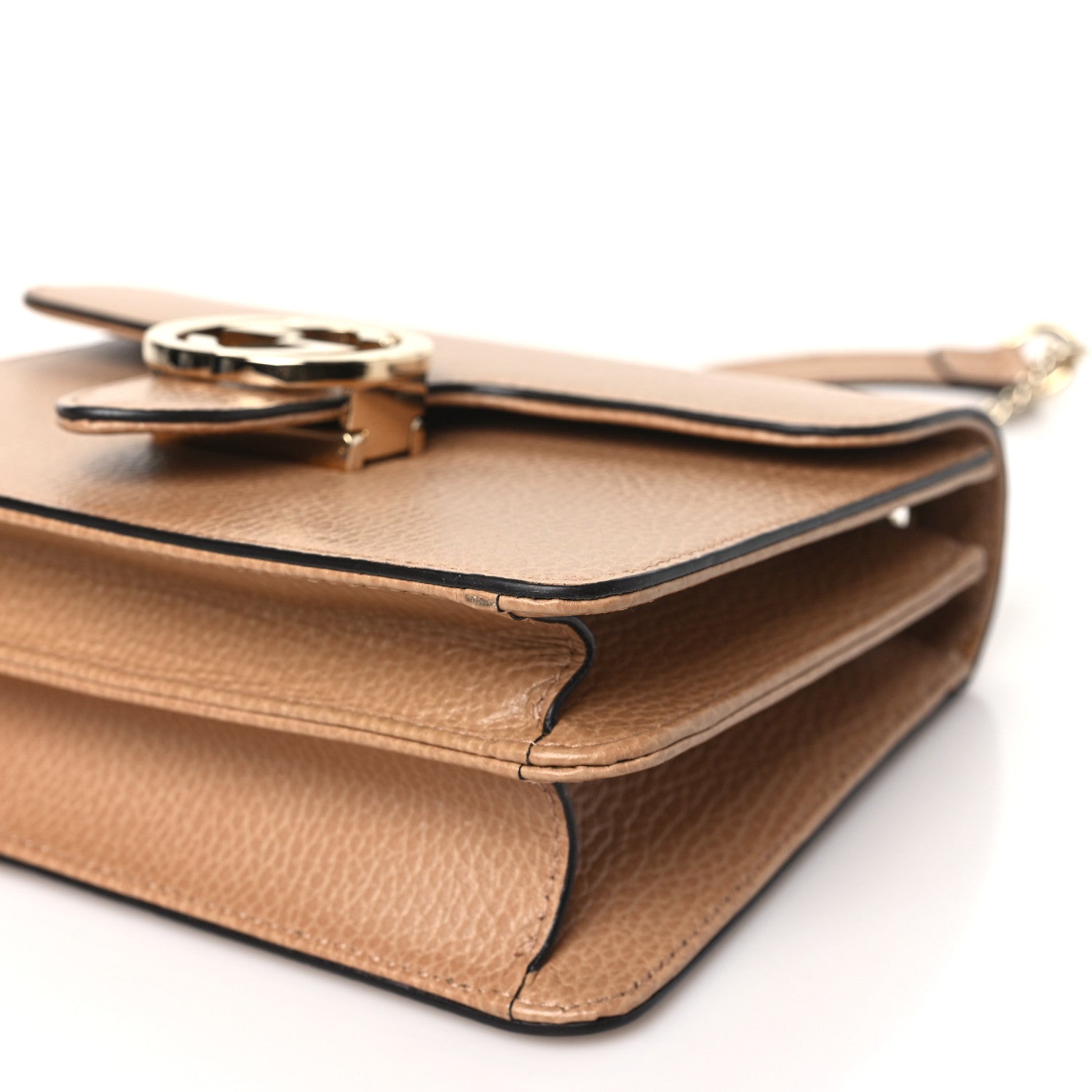 Gucci Dollar Calfskin Small Interlocking G Shoulder Bag Camelia 10 of 10