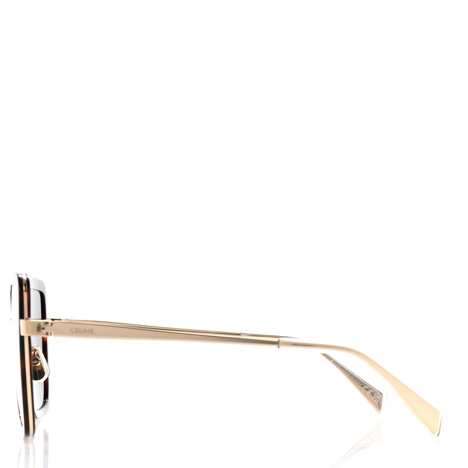 Celine Acetate Square Sunglasses CL 40221U Tortoise 3 of 8