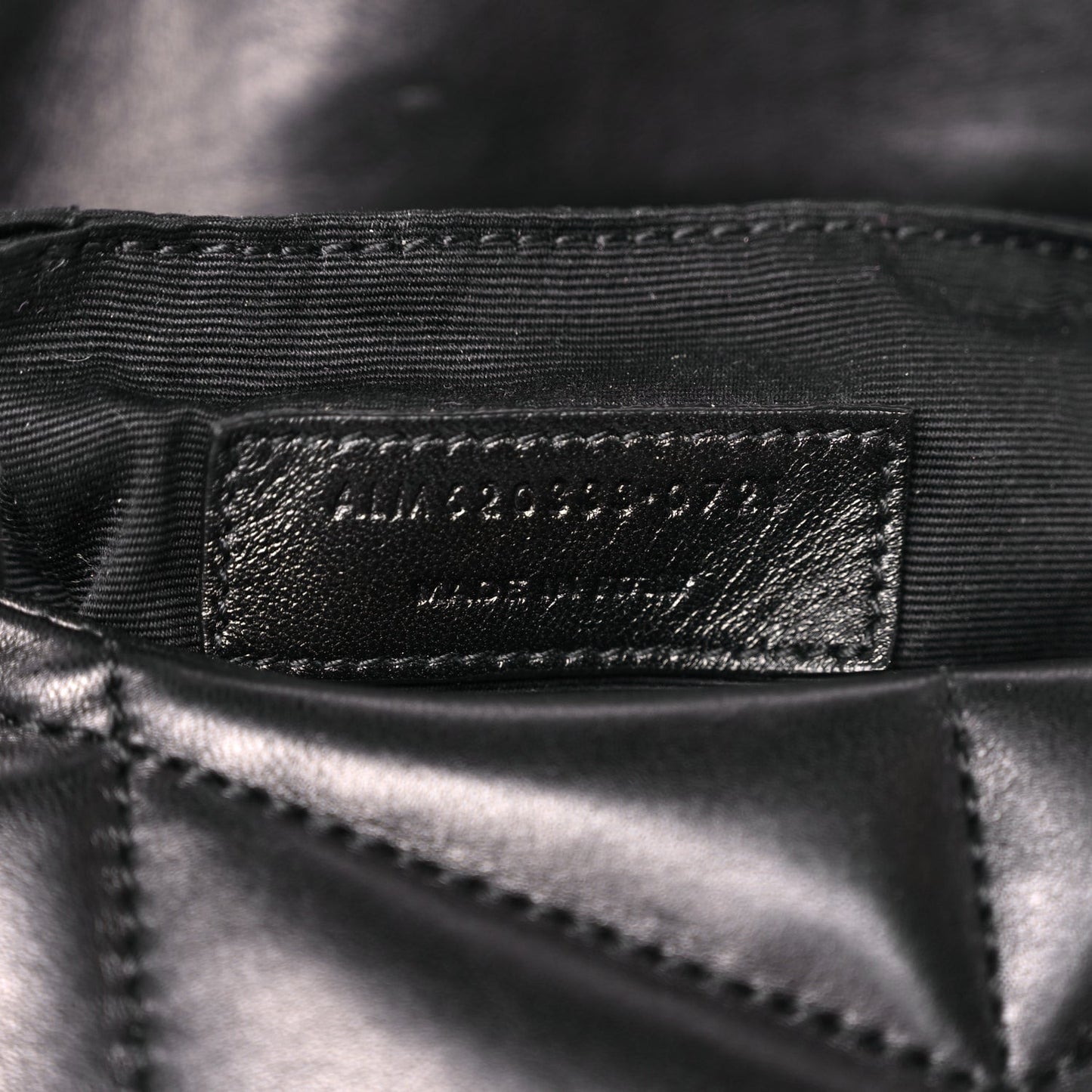 Lambskin Quilted Toy Loulou Puffer Monogram Chain Satchel Black