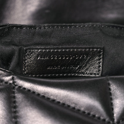 Saint Laurent Lambskin Quilted Toy Loulou Puffer Monogram Chain Satchel Black 6 of 10