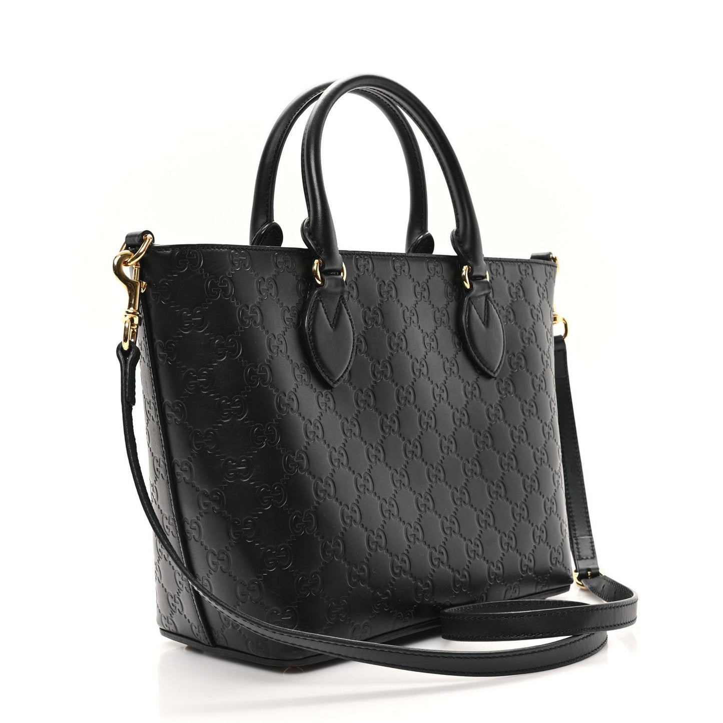 ssima Small Zippered Bucket Tote Black