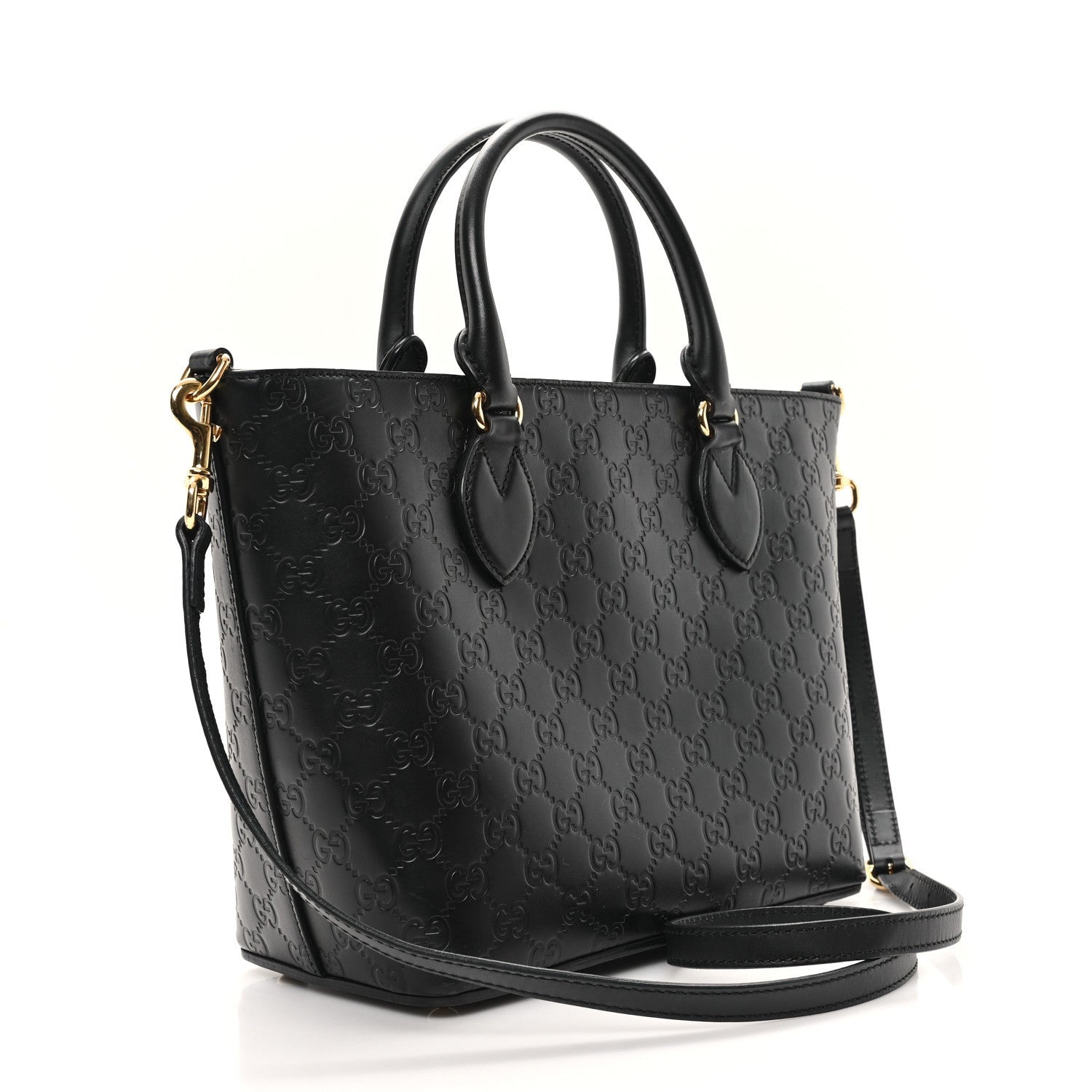 Gucci ssima Small Zippered Bucket Tote Black 3 of 7