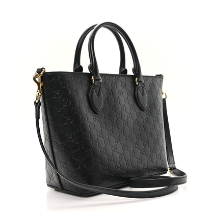 Gucci ssima Small Zippered Bucket Tote Black 3 of 7