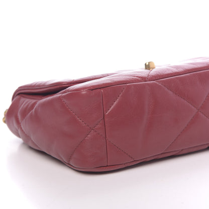 Chanel Goatskin Quilted Medium 19 Flap Dark Red 7 of 9