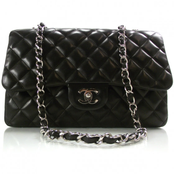 Lambskin Jumbo Flap Black