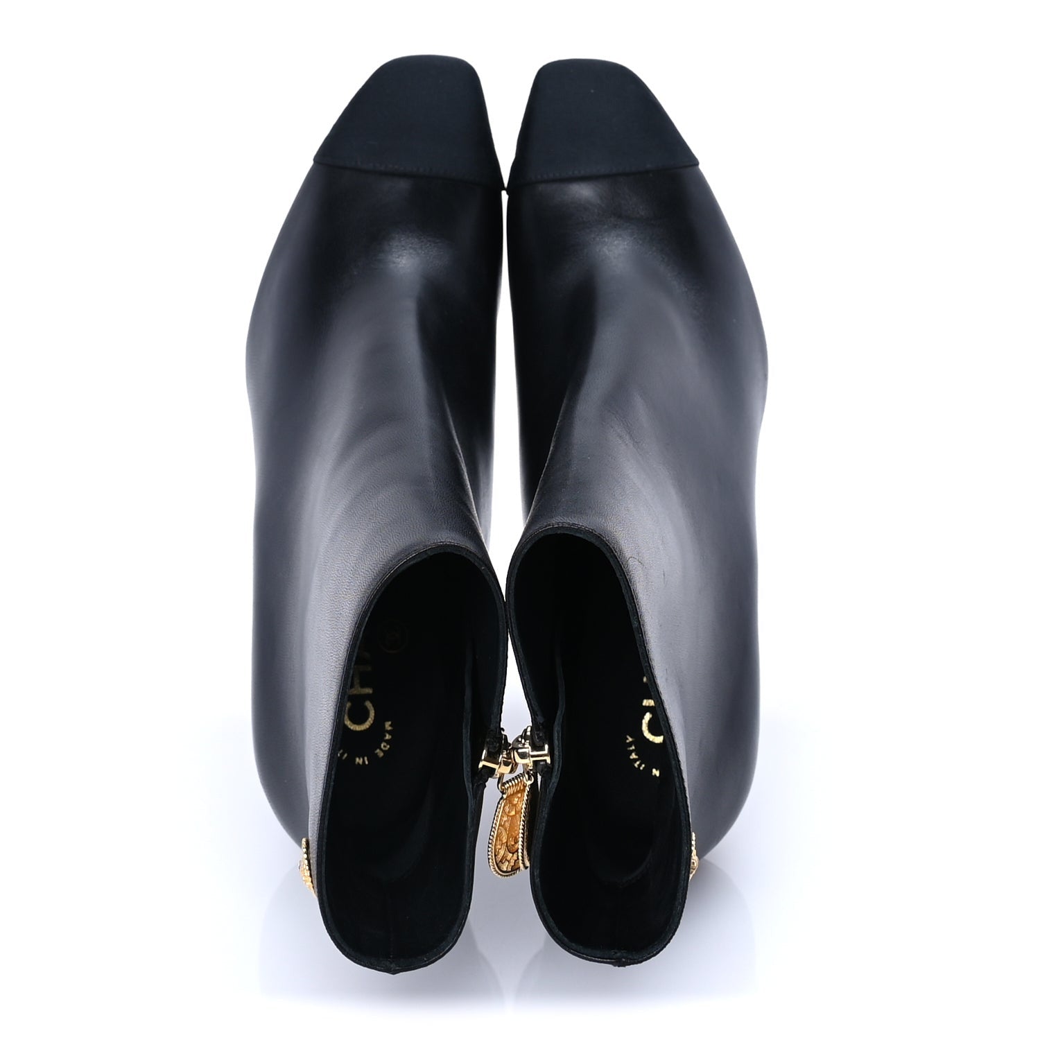 Chanel Calfskin Cap Toe Ankle Boots 37 5 of 8