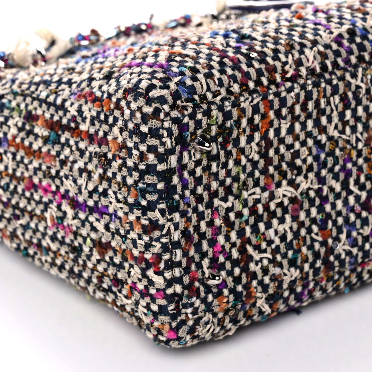 Christian Dior Tweed Fringe Medium Lady Dior Purple 9 of 15