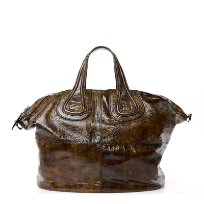 Givenchy Crinkled Patent Calfskin Medium Nightingale Light Brown 1 of 14