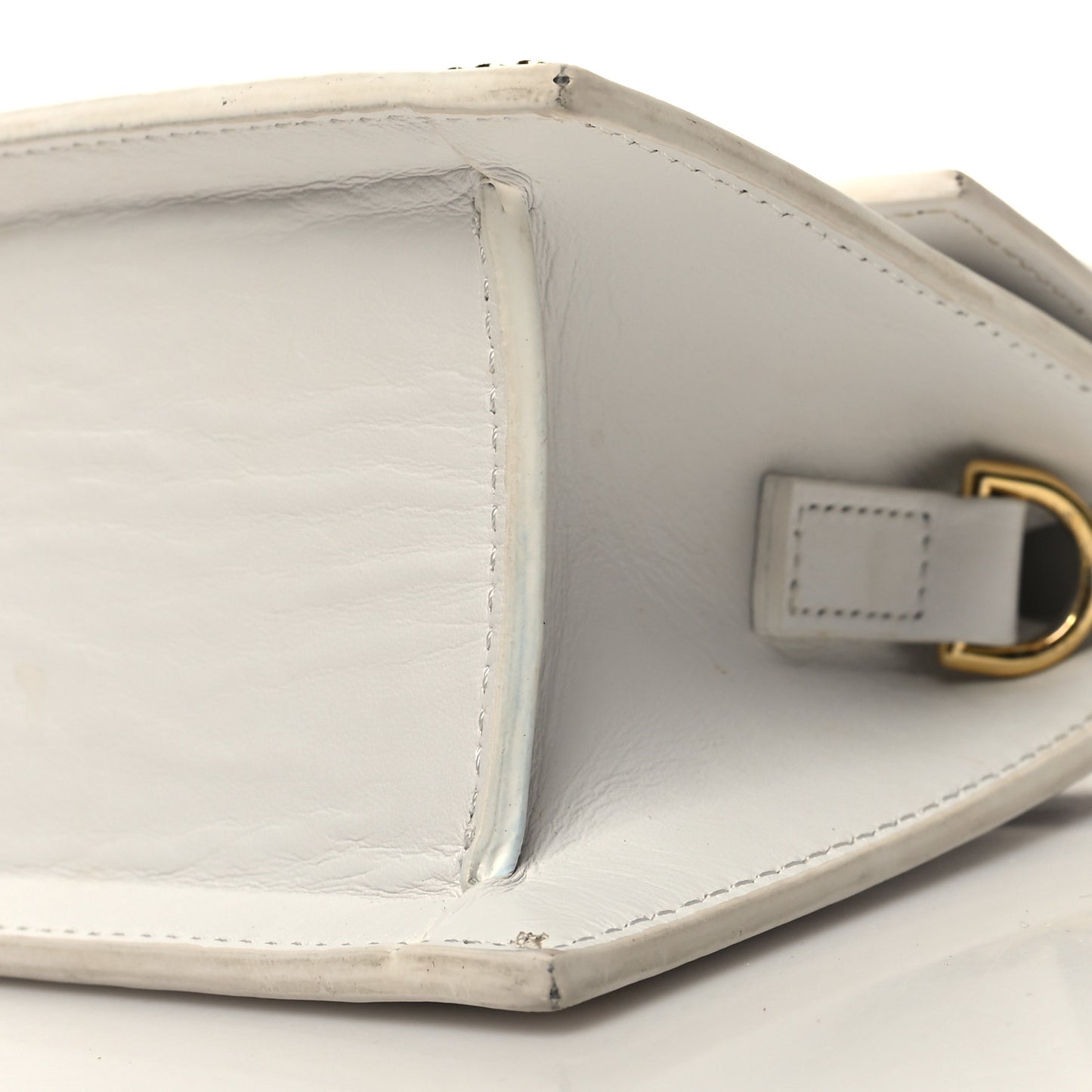 Smooth Calfskin Le Chiquito Moyen White