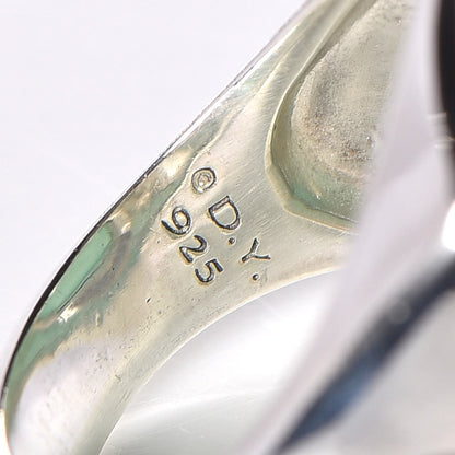 David Yurman Sterling Silver Aqua Chalcedony 17mm Albion Statement Ring 54 7 5 of 5