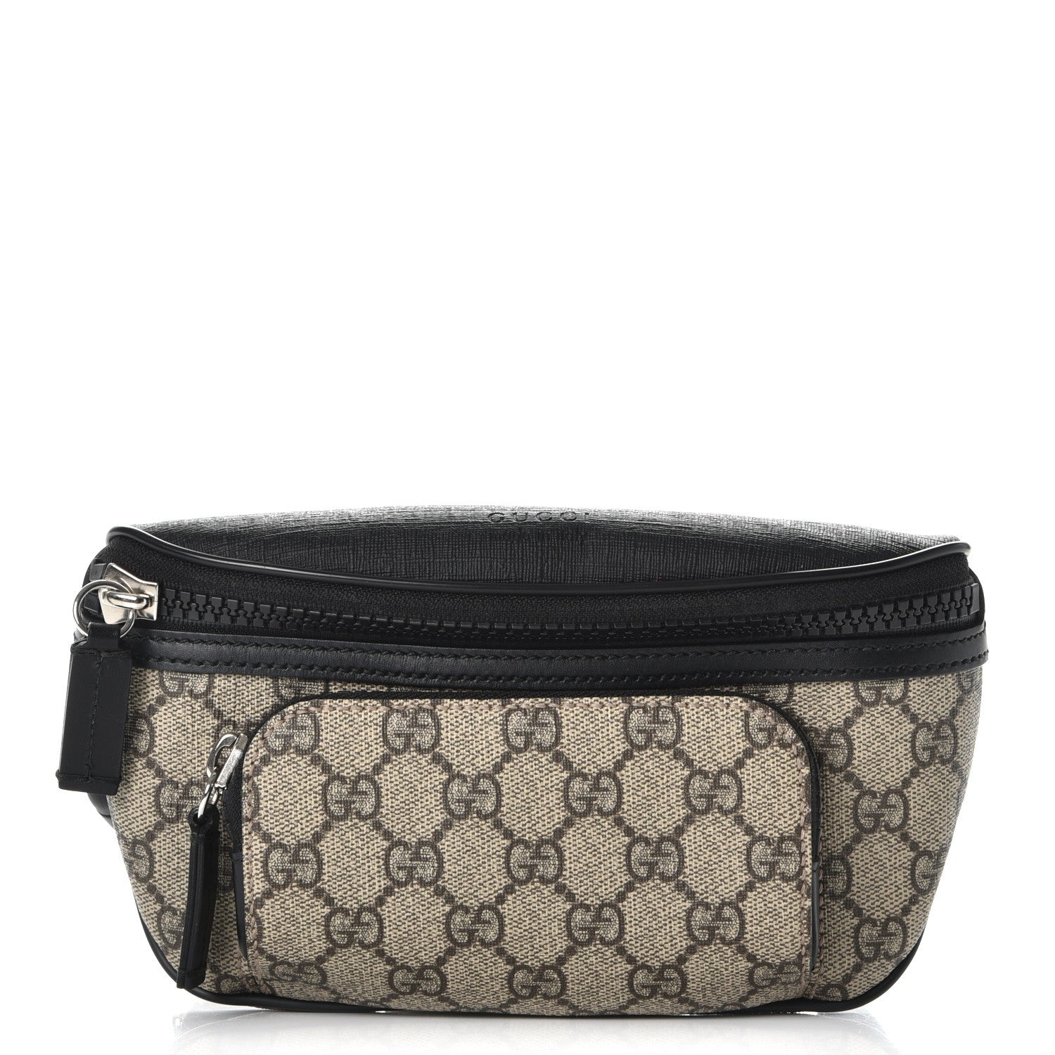 Gucci GG Supreme Monogram Belt Bag Black 1 of 15