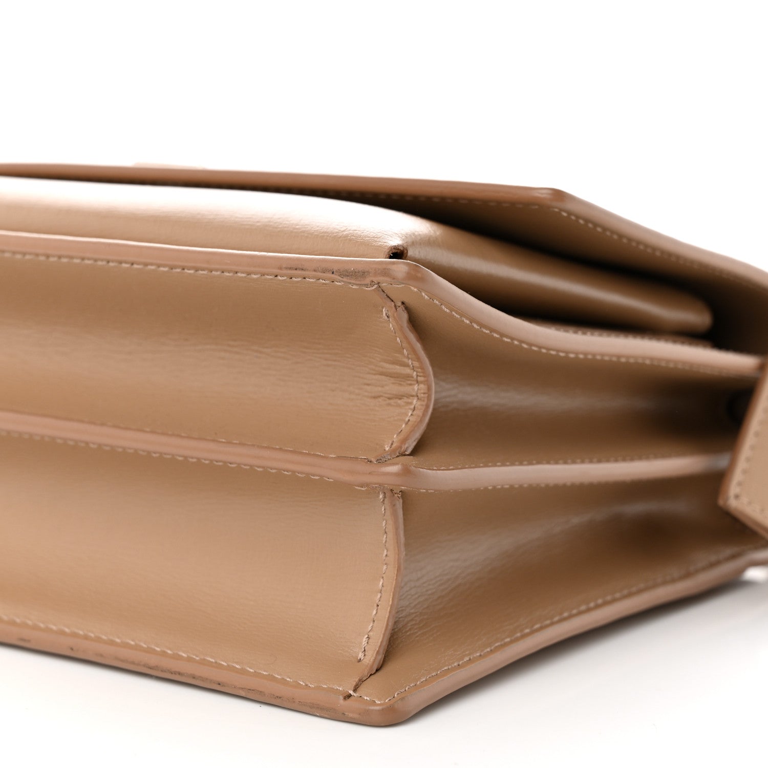 Saint Laurent Calfskin Medium Monogram Sunset Dark Beige 10 of 12