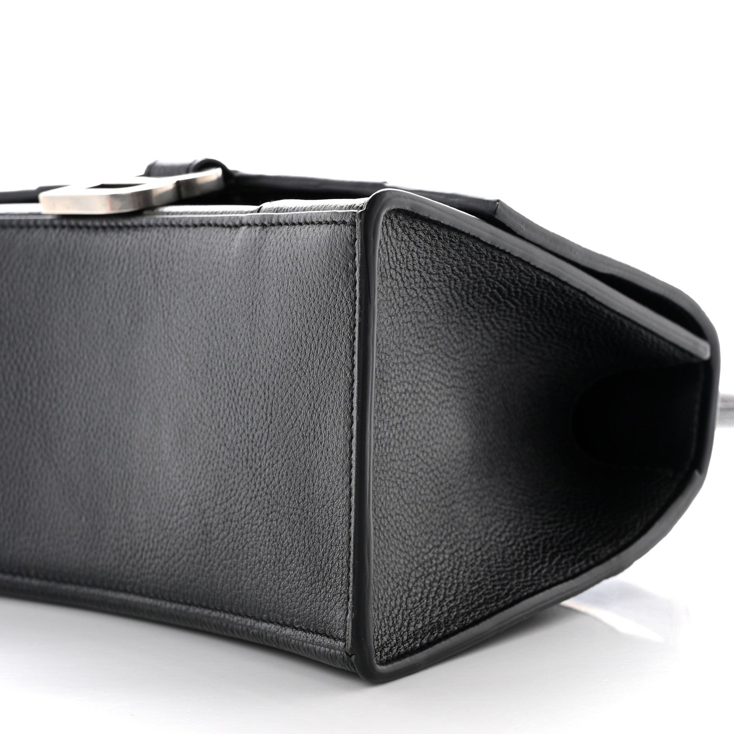 Balenciaga Grained Calfskin Small Hourglass Top Handle Bag Black 10 of 10