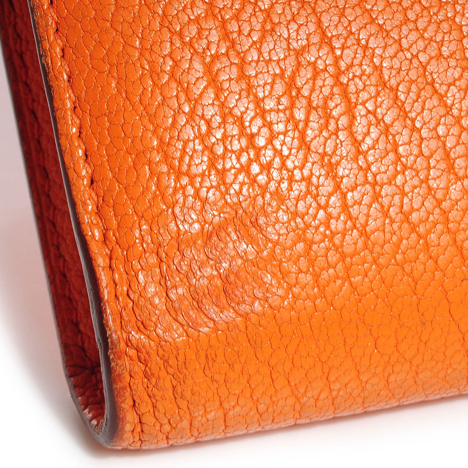 Hermes Chevre Mysore Kelly Longue Wallet Orange 9 of 18