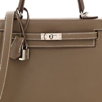Hermes Swift Kelly Retourne 25 Etoupe 8 of 10