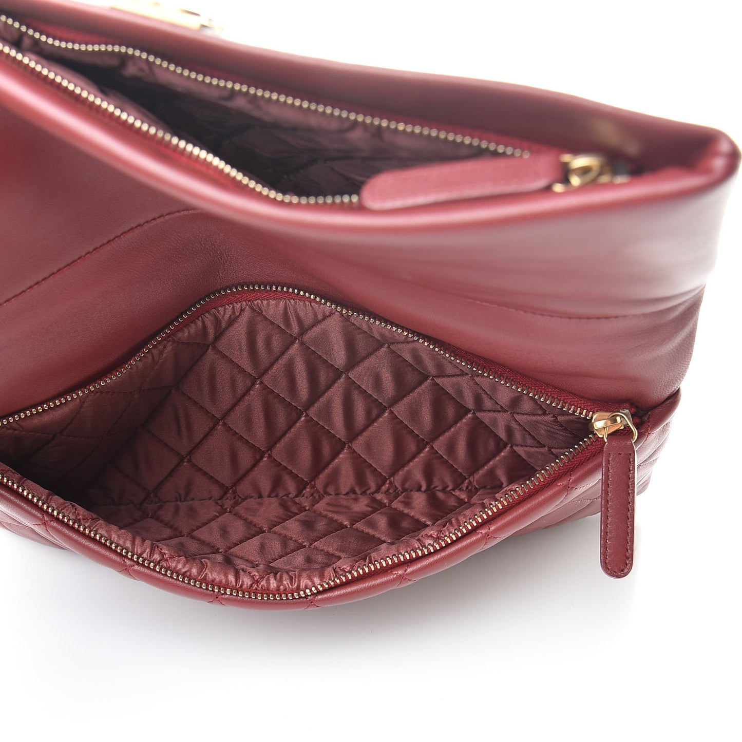 Lambskin Quilted Beauty CC Boy Clutch Red