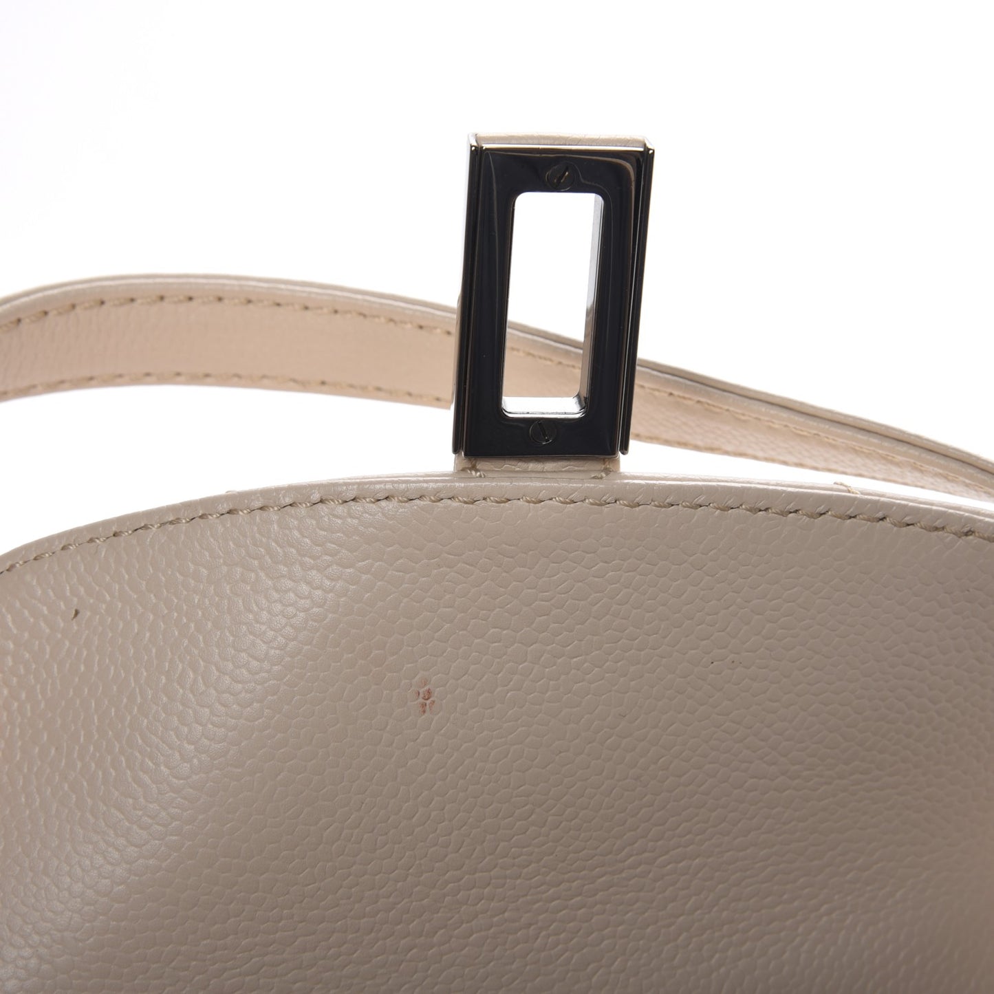 Caviar Quilted Mademoiselle Flap Bag Light Beige