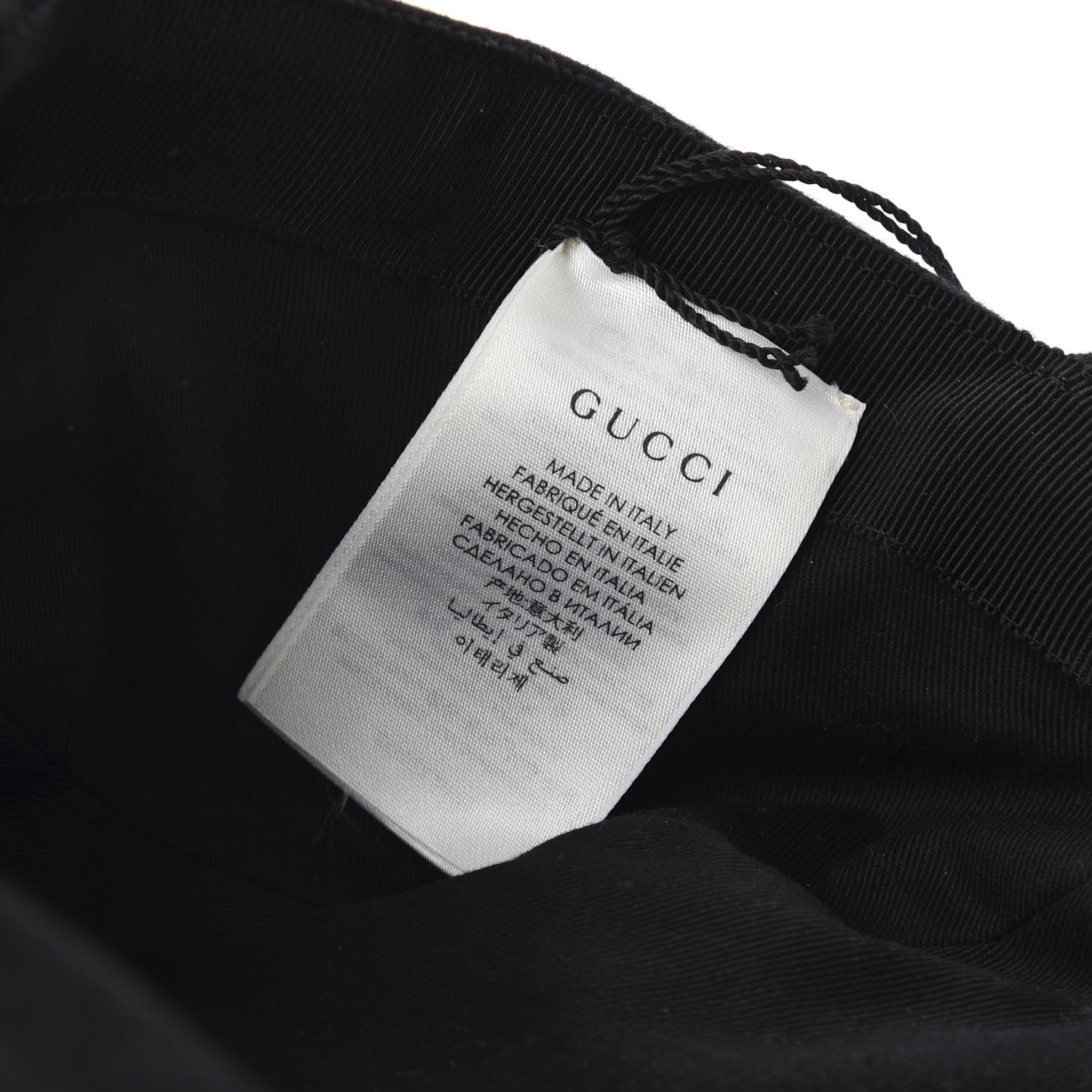 Gucci Wool Interlocking GG Stripe Baseball Hat L Black 6 of 6