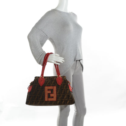 Fendi Zucca Grommet Bag De Jour Tobacco Red 2 of 9