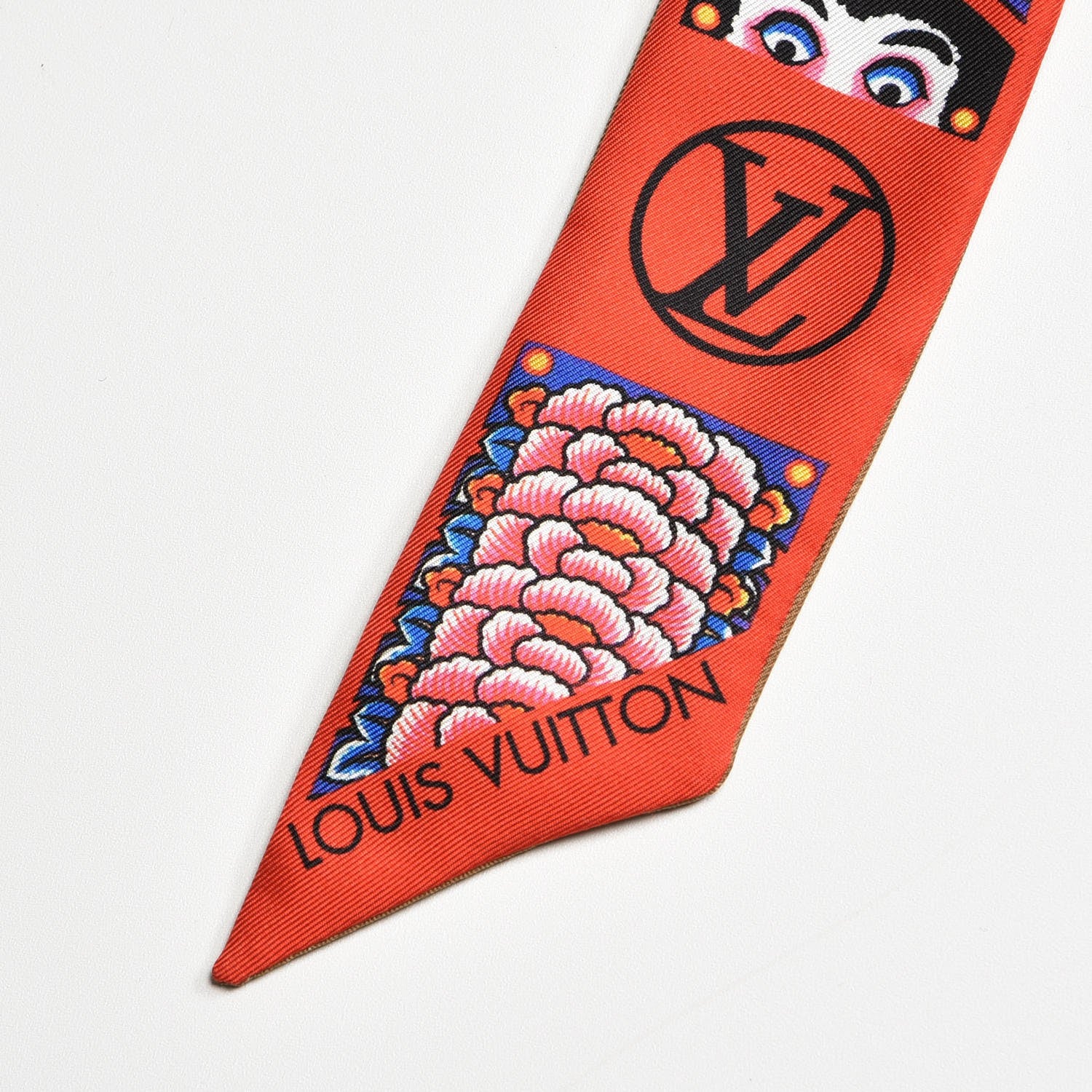 Louis Vuitton Silk Monogram Kabuki Stickers BB Bandeau Rouge 3 of 5