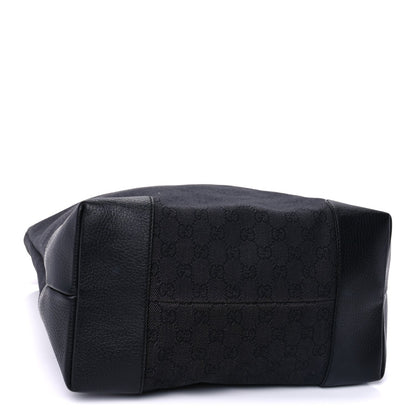 Gucci Denim Monogram Medium Handle Vertical Tote Black 3 of 8