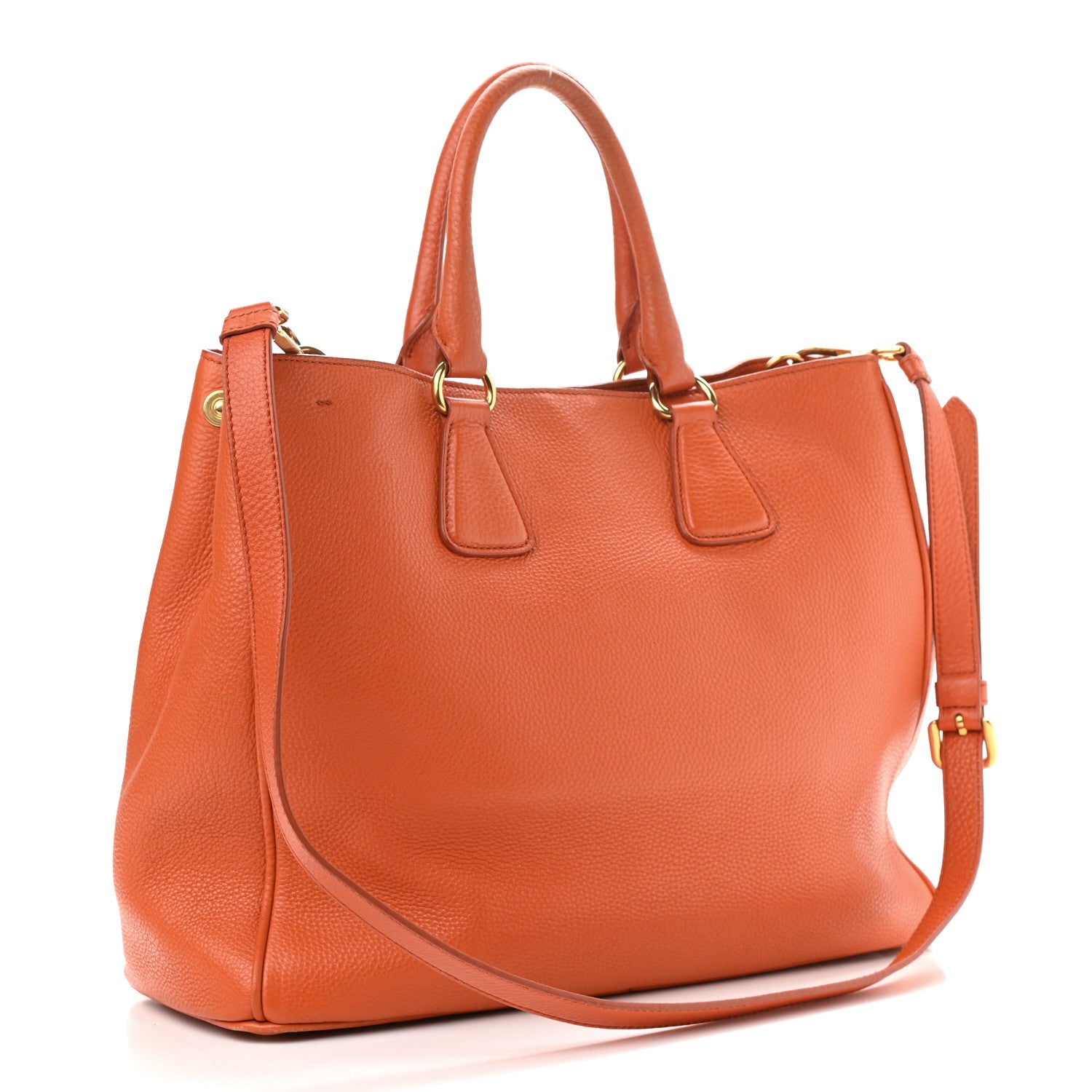 Prada Vitello Daino Tote Papaya 2 of 16