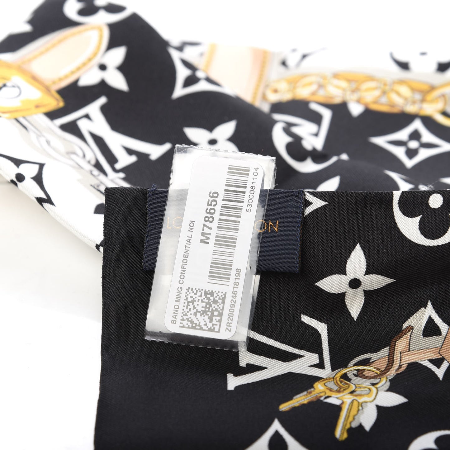 Silk Monogram Confidential Bandeau Black