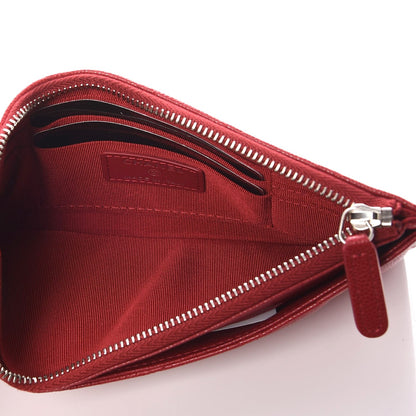 Chanel Iridescent Caviar Quilted Classic Zip Pouch Pink 5 of 8