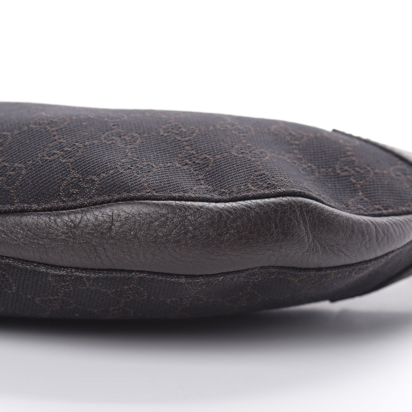 Denim Monogram Half Moon Hobo Dark Brown