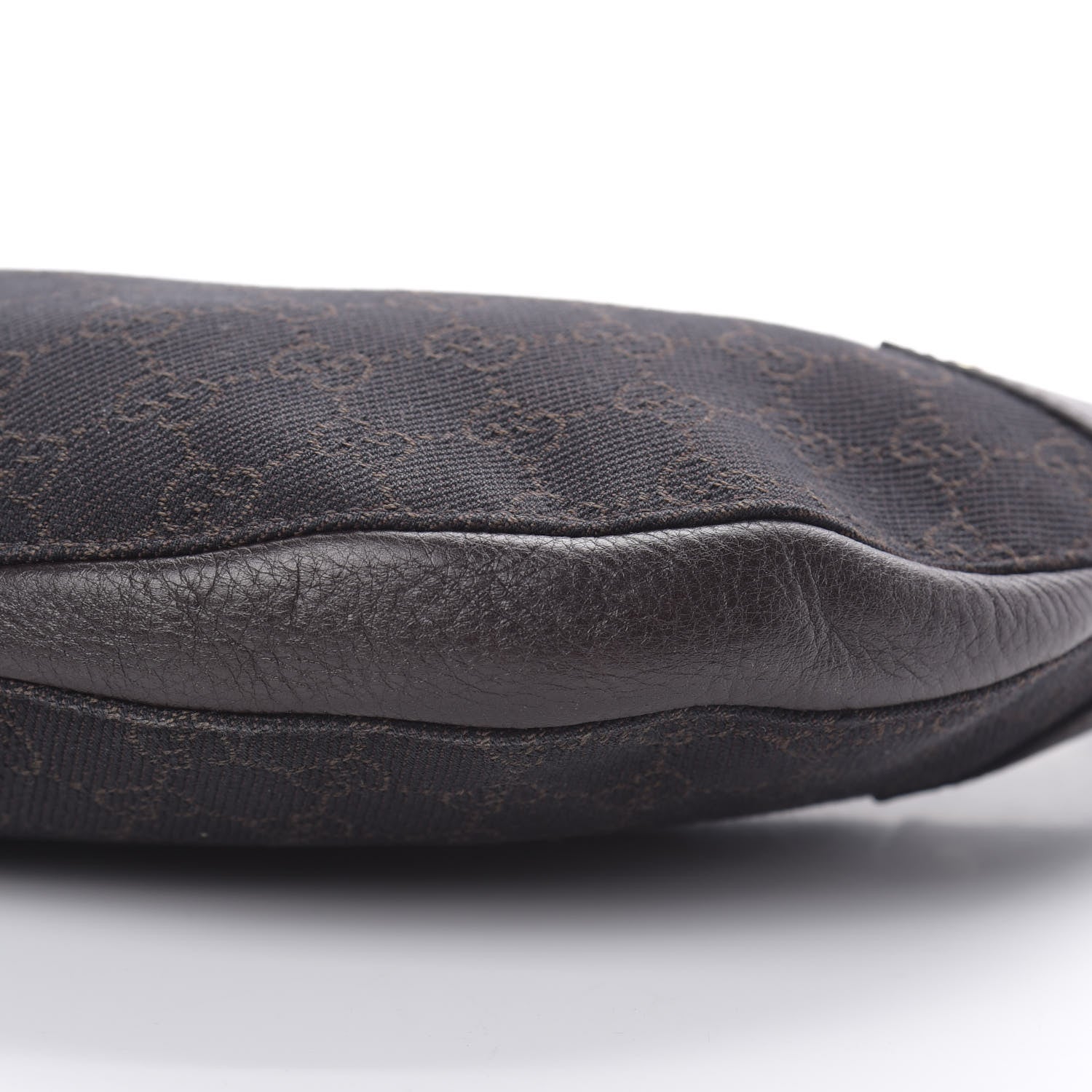 Gucci Denim Monogram Half Moon Hobo Dark Brown 10 of 12