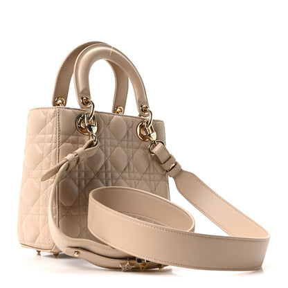 Christian Dior Lambskin Cannage Small My ABCDior Lady Dior Beige 3 of 10