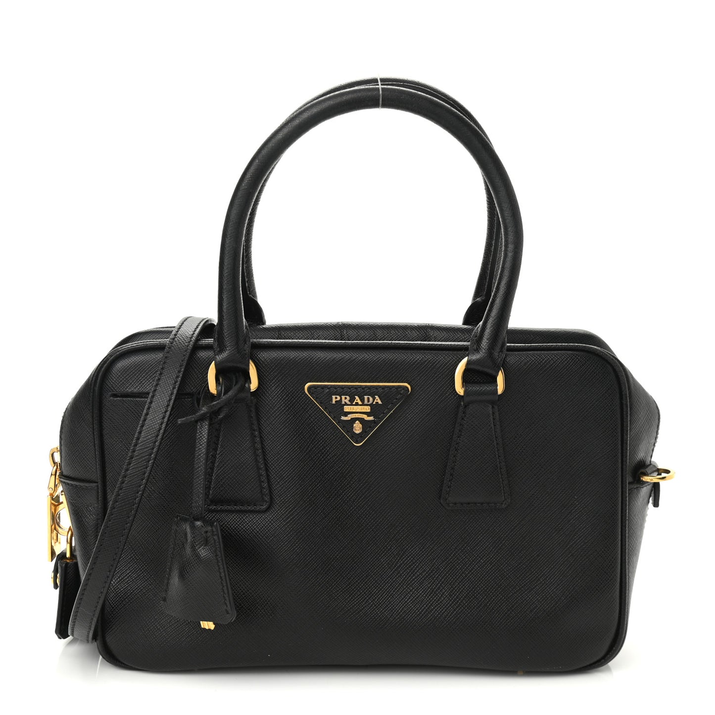 Saffiano Lux Petite Bowler Black