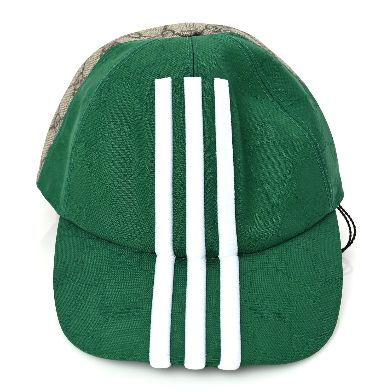 Gucci X ADIDAS GG Supreme Monogram Double Sided Baseball Hat S Beige Green 3 of 7