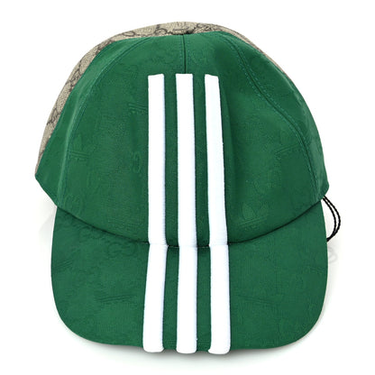 Gucci X ADIDAS GG Supreme Monogram Double Sided Baseball Hat S Beige Green 3 of 7