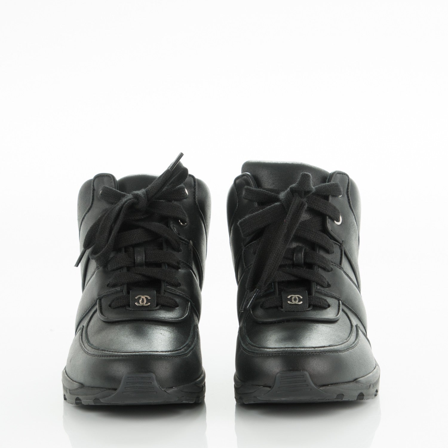 Chanel Calfskin CC Sneakers 41 Black 2 of 8